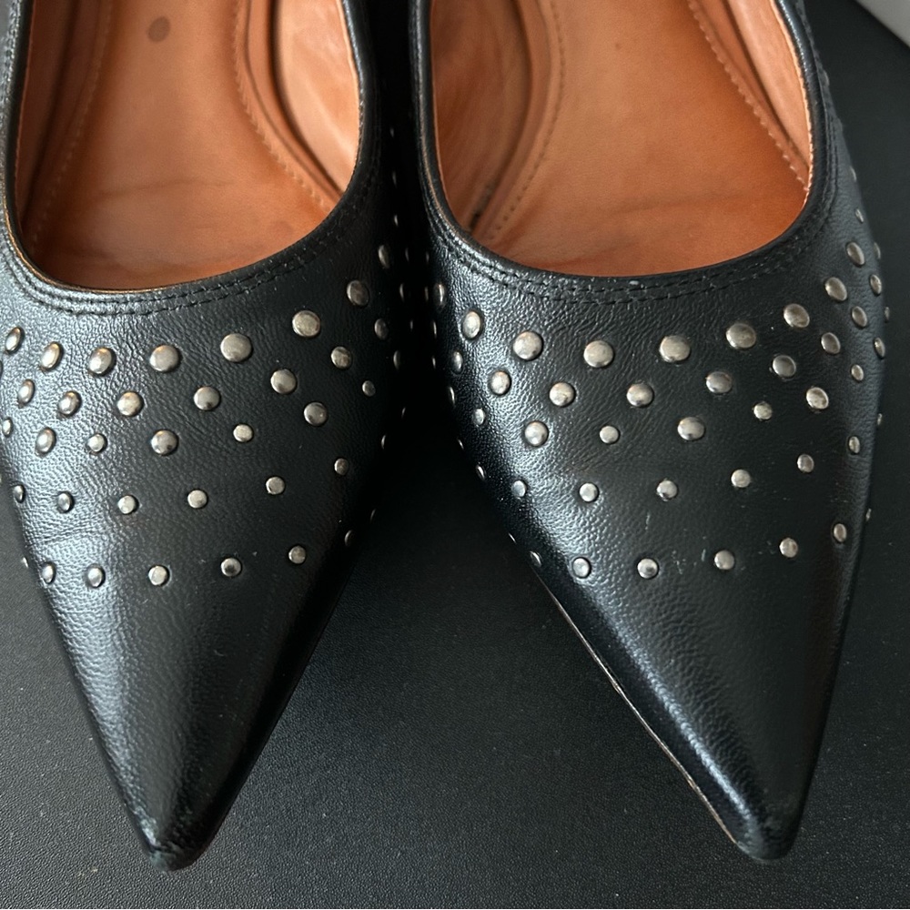 Lanvin Studded Leather Point Toe Flats - Picture 11 of 11